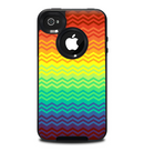 The Rainbow Thin Lined Chevron Pattern Skin for the iPhone 4-4s OtterBox Commuter Case
