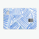 The Random Blue Watercolor Strokes - Premium Protective Decal Skin-Kit for the Apple Credit Card