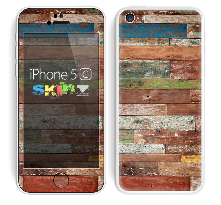 The Raw Vintage Wood Panels Skin for the Apple iPhone 5c