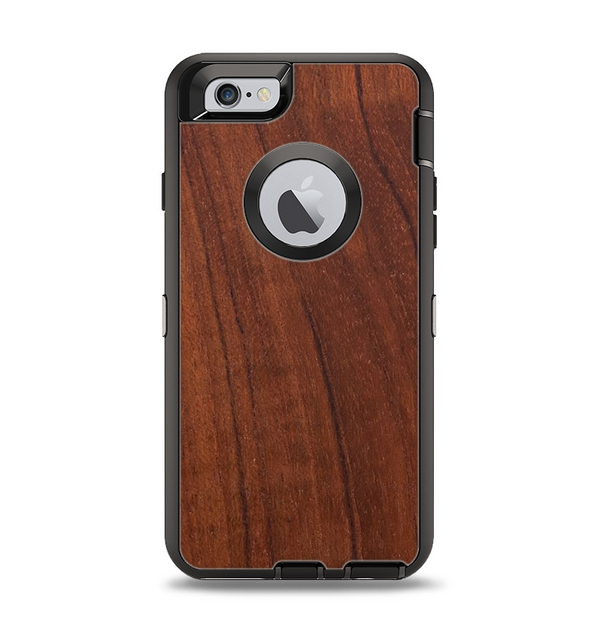 The Raw Wood Grain Texture Apple iPhone 6 Otterbox Defender Case Skin Set