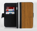The Real Bamboo Wood Ink-Fuzed Leather Folding Wallet Credit-Card Case for the Apple iPhone 6/6s, 6/6s Plus, 5/5s and 5c