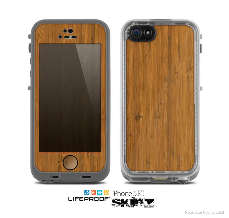 The Real Bamboo Wood Skin for the Apple iPhone 5c LifeProof Case