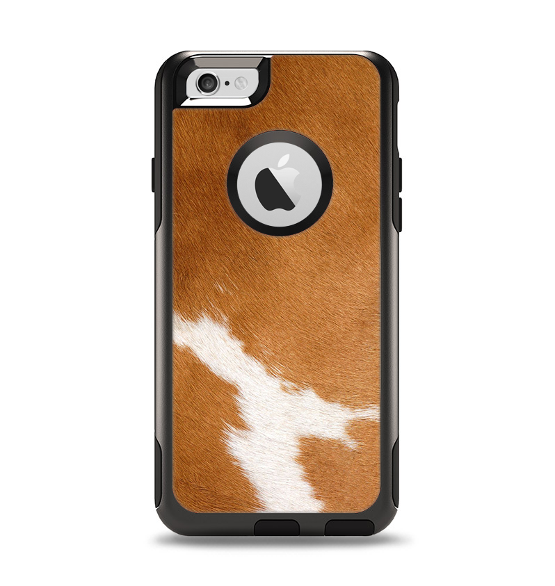 The Real Brown Cow Coat Texture Apple iPhone 6 Otterbox Commuter Case Skin Set