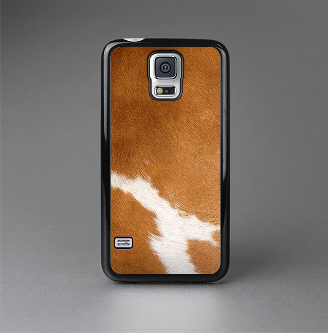 The Real Brown Cow Coat Texture Skin-Sert Case for the Samsung Galaxy S5