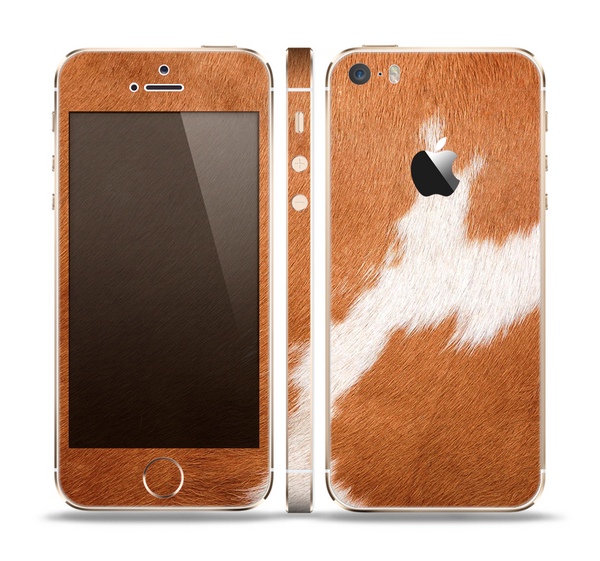 The Real Brown Cow Coat Texture Skin Set for the Apple iPhone 5s