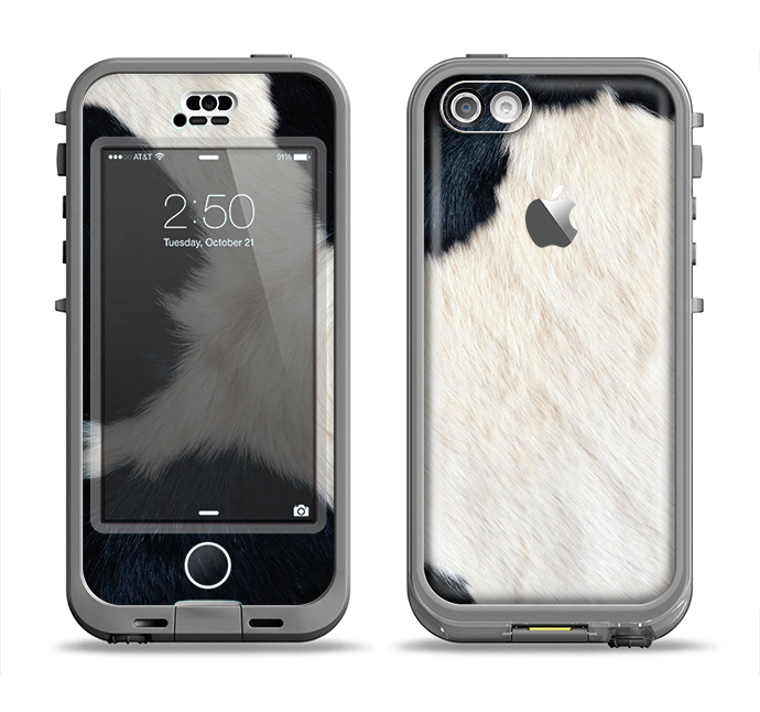 The Real Cowhide Texture Apple iPhone 5c LifeProof Nuud Case Skin Set