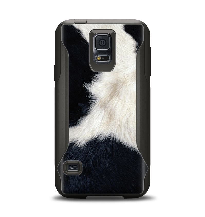 The Real Cowhide Texture Samsung Galaxy S5 Otterbox Commuter Case Skin Set