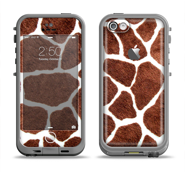 The Real Giraffe Animal Print Apple iPhone 5c LifeProof Fre Case Skin Set