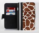 The Real Giraffe Animal Print Ink-Fuzed Leather Folding Wallet Credit-Card Case for the Apple iPhone 6/6s, 6/6s Plus, 5/5s and 5c