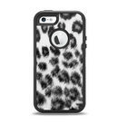 The Real Snow Leopard Hide Apple iPhone 5-5s Otterbox Defender Case Skin Set