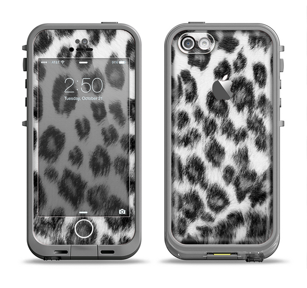 The Real Snow Leopard Hide Apple iPhone 5c LifeProof Fre Case Skin Set