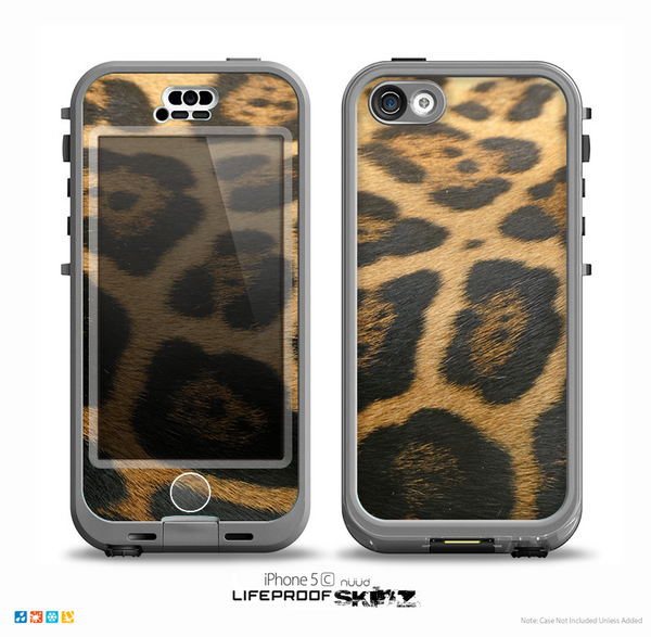 The Real Thin Vector Leopard Print Skin for the iPhone 5c nüüd LifeProof Case