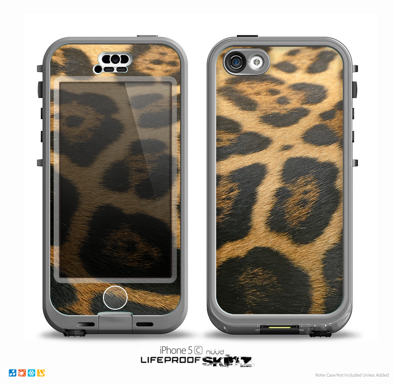 The Real Thin Vector Leopard Print Skin for the iPhone 5c nüüd LifeProof Case