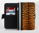 The Real Tiger Print Texture Ink-Fuzed Leather Folding Wallet Credit-Card Case for the Apple iPhone 6/6s, 6/6s Plus, 5/5s and 5c