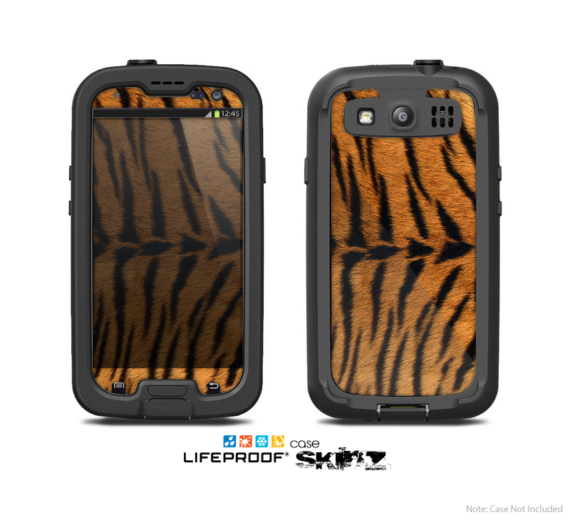 The Real Tiger Print Texture Skin For The Samsung Galaxy S3 LifeProof Case