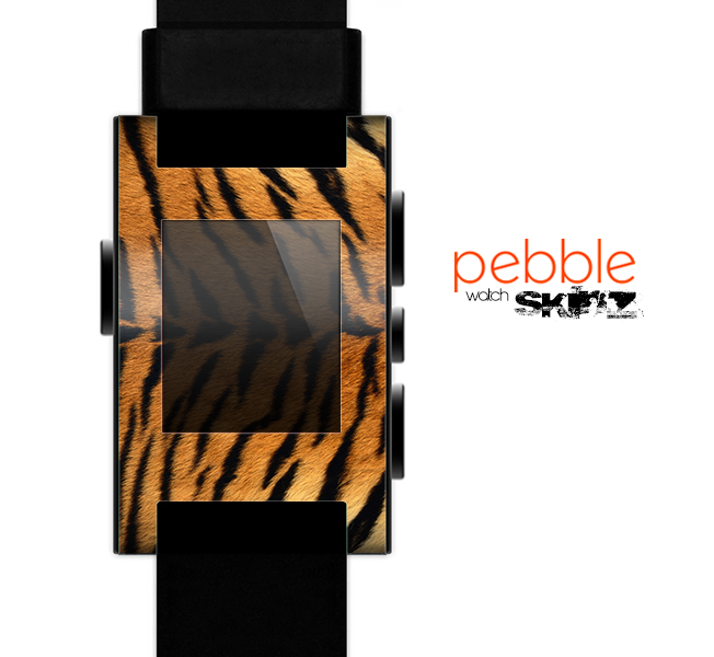 The Real Tiger Print Texture Skin for the Pebble SmartWatch