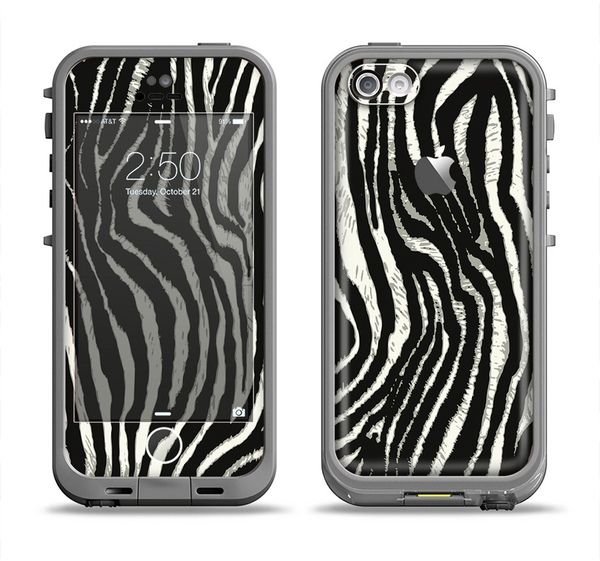 The Real Vector Zebra Print Apple iPhone 5c LifeProof Fre Case Skin Set