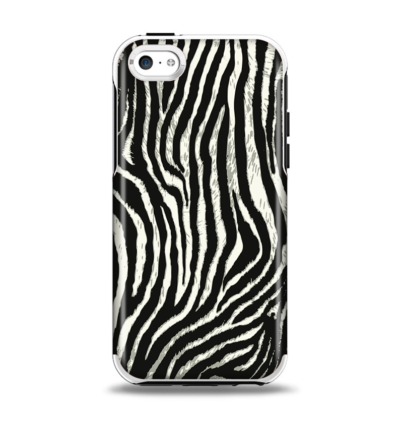 The Real Vector Zebra Print Apple iPhone 5c Otterbox Symmetry Case Skin Set