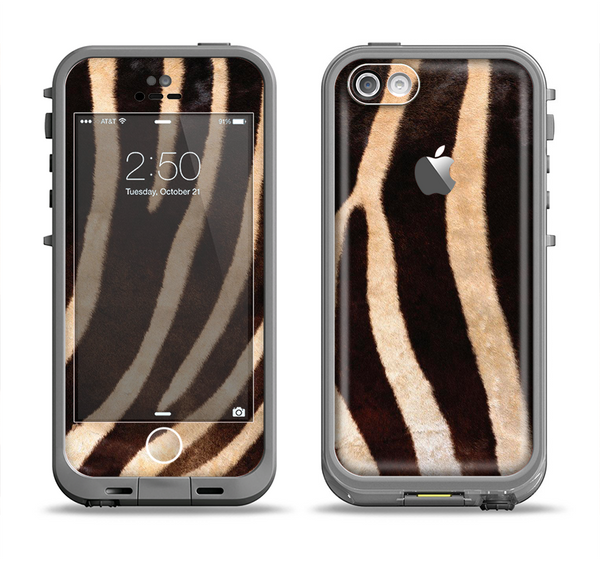 The Real Zebra Print Texture Apple iPhone 5c LifeProof Fre Case Skin Set