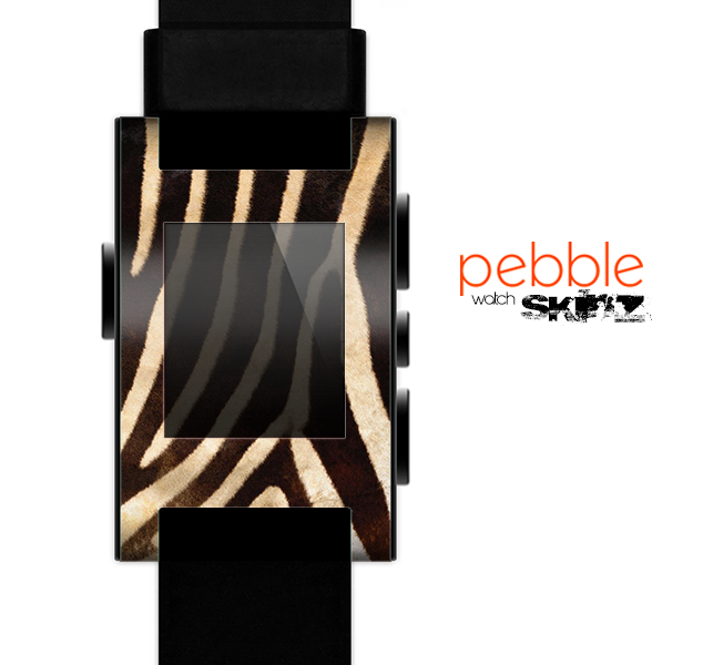 The Real Zebra Print Texture Skin for the Pebble SmartWatch