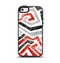 The Red-Gray-Black Abstract V3 Pattern Apple iPhone 5-5s Otterbox Symmetry Case Skin Set