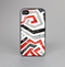 The Red-Gray-Black Abstract V3 Pattern Skin-Sert for the Apple iPhone 4-4s Skin-Sert Case