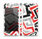 The Red-Gray-Black Abstract V3 Pattern Skin Set for the Apple iPhone 5