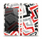 The Red-Gray-Black Abstract V3 Pattern Skin Set for the Apple iPhone 5s