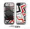 The Red-Gray-Black Abstract V3 Pattern Skin for the Apple iPhone 5c LifeProof Case