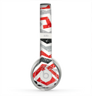 The Red-Gray-Black Abstract V3 Pattern Skin for the Beats by Dre Solo 2 Headphones