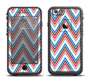 The Red-White-Blue Sharp Chevron Pattern Apple iPhone 6/6s LifeProof Fre Case Skin Set