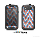 The Red-White-Blue Sharp Chevron Pattern Skin For The Samsung Galaxy S3 LifeProof Case