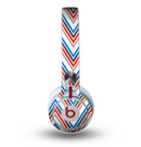The Red-White-Blue Sharp Chevron Pattern Skin for the Beats by Dre Mixr Headphones