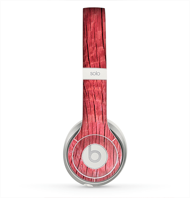 The Red-Wood with Yellow Knot Skin for the Beats by Dre Solo 2 Headphones