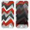 The Red Abstract Zig Zag Skin for the iPhone 3, 4-4s, 5-5s or 5c