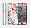 The Red Accented Grayscale Swirl Pattern Skin for the Apple iPhone 6