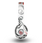 The Red Accented Grayscale Swirl Pattern Skin for the Beats by Dre Original Solo-Solo HD Headphones