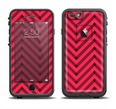 The Red & Black Sketch Chevron Apple iPhone 6/6s LifeProof Fre Case Skin Set