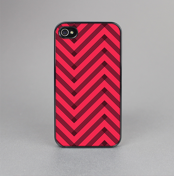 The Red & Black Sketch Chevron Skin-Sert for the Apple iPhone 4-4s Skin-Sert Case