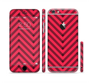 The Red & Black Sketch Chevron Sectioned Skin Series for the Apple iPhone 6s Plus