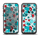 The Red & Blue Abstract Shapes Apple iPhone 6/6s Plus LifeProof Fre Case Skin Set