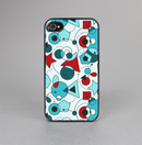 The Red & Blue Abstract Shapes Skin-Sert for the Apple iPhone 4-4s Skin-Sert Case