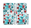 The Red & Blue Abstract Shapes Sectioned Skin Series for the Apple iPhone 6s Plus