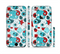 The Red & Blue Abstract Shapes Sectioned Skin Series for the Apple iPhone 6