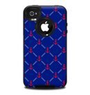 The Red & Blue Seamless Anchor Pattern Skin for the iPhone 4-4s OtterBox Commuter Case