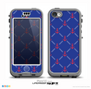 The Red & Blue Seamless Anchor Pattern Skin for the iPhone 5c nüüd LifeProof Case