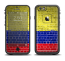 The Red, Blue and Yellow Vibrant Brick Wall Apple iPhone 6/6s Plus LifeProof Fre Case Skin Set