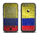 The Red, Blue and Yellow Vibrant Brick Wall Apple iPhone 6/6s LifeProof Fre Case Skin Set