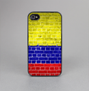 The Red, Blue and Yellow Vibrant Brick Wall Skin-Sert for the Apple iPhone 4-4s Skin-Sert Case