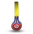 The Red, Blue and Yellow Vibrant Brick Wall Skin for the Beats by Dre Mixr Headphones